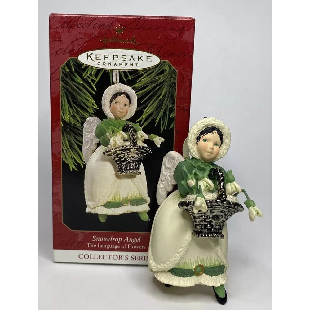 1997 Hallmark Snowdrop Angel The Language Of Flower Series Ornament U69/1095